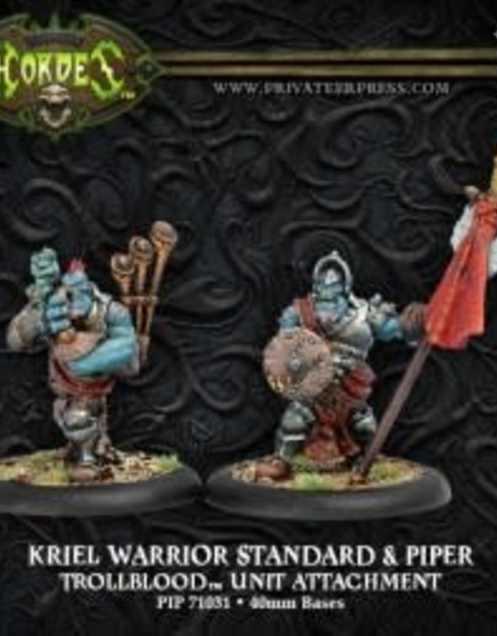 Hordes Trollbloods - Kriel Warrior Standard Bearer & Piper