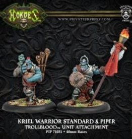 Hordes Trollbloods - Kriel Warrior Standard Bearer & Piper