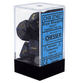 Chessex Scarab - Royal Blue/gold Polyhedral Set