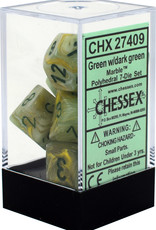 Chessex Marble Green/Dark Green Polyhedral Set