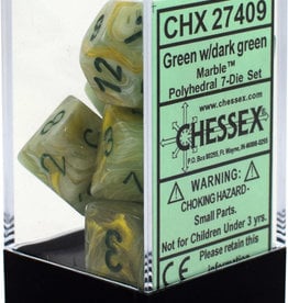 Chessex Marble Green/Dark Green Polyhedral Set