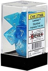 Chessex Luminary Sky/Silver Polyhedral Set