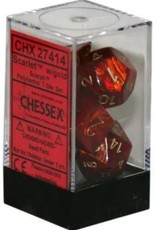 Chessex Scarab Scarlet w/gold Polyhedral Set