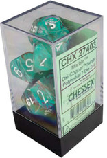 Chessex Marble Oxi-Copper/white Polyhedral Set