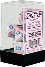Chessex Festive Pop Art/blue Polyhedral Set