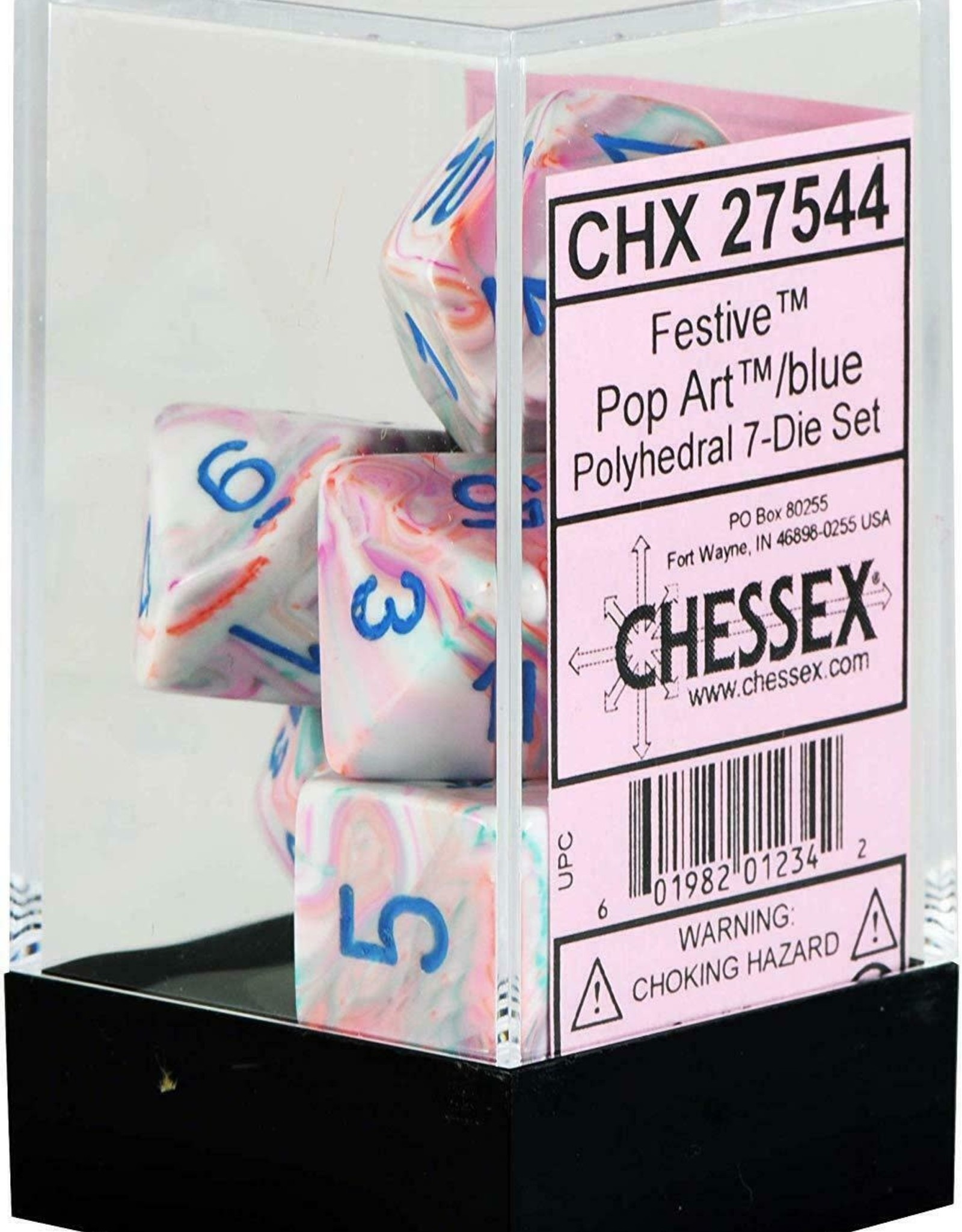 Chessex Festive Pop Art/blue Polyhedral Set