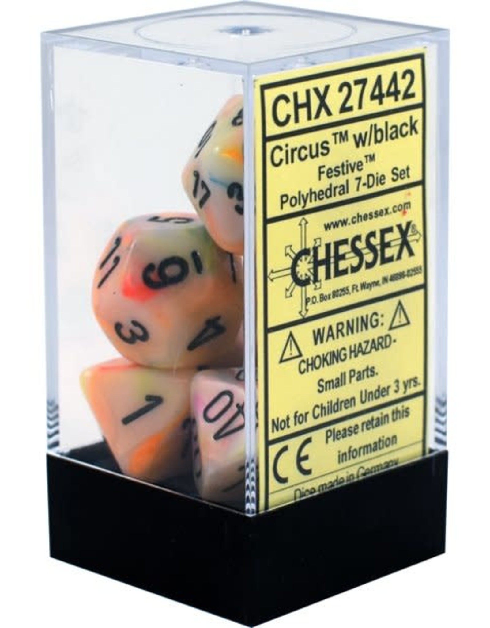 Chessex Festive Circus/black Polyhedral Set