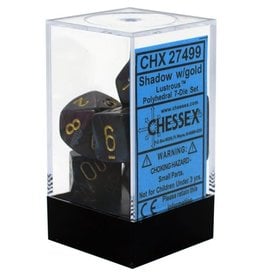 Chessex Lusterous Shadow/gold Polyhedral Set