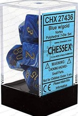 Chessex Vortex Blue/gold Polyhedral Set