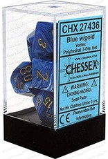 Chessex Vortex Blue/gold Polyhedral Set