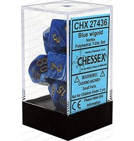 Chessex Vortex Blue/gold Polyhedral Set