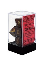 Chessex Scarab Blue Blood w/Gold Polyhedral Set