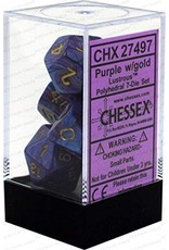 Chessex Lusterous Purple w/gold Polyhedral Set
