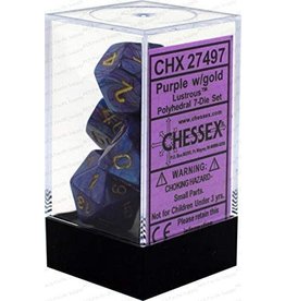 Chessex Lusterous Purple w/gold Polyhedral Set