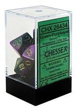 Chessex Gemini Green-Purple/Gold Polyhedral Set