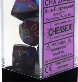 Chessex Gemini Blue-Purple/Gold Polyhedral Set