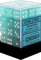 Chessex Frosted Teal w/white 12mm d6