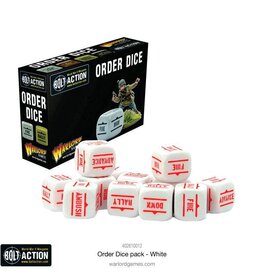 Bolt Action Order Dice White