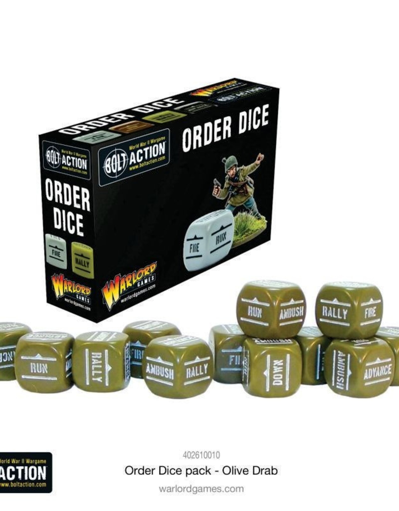 Bolt Action Order Dice Olive Drab