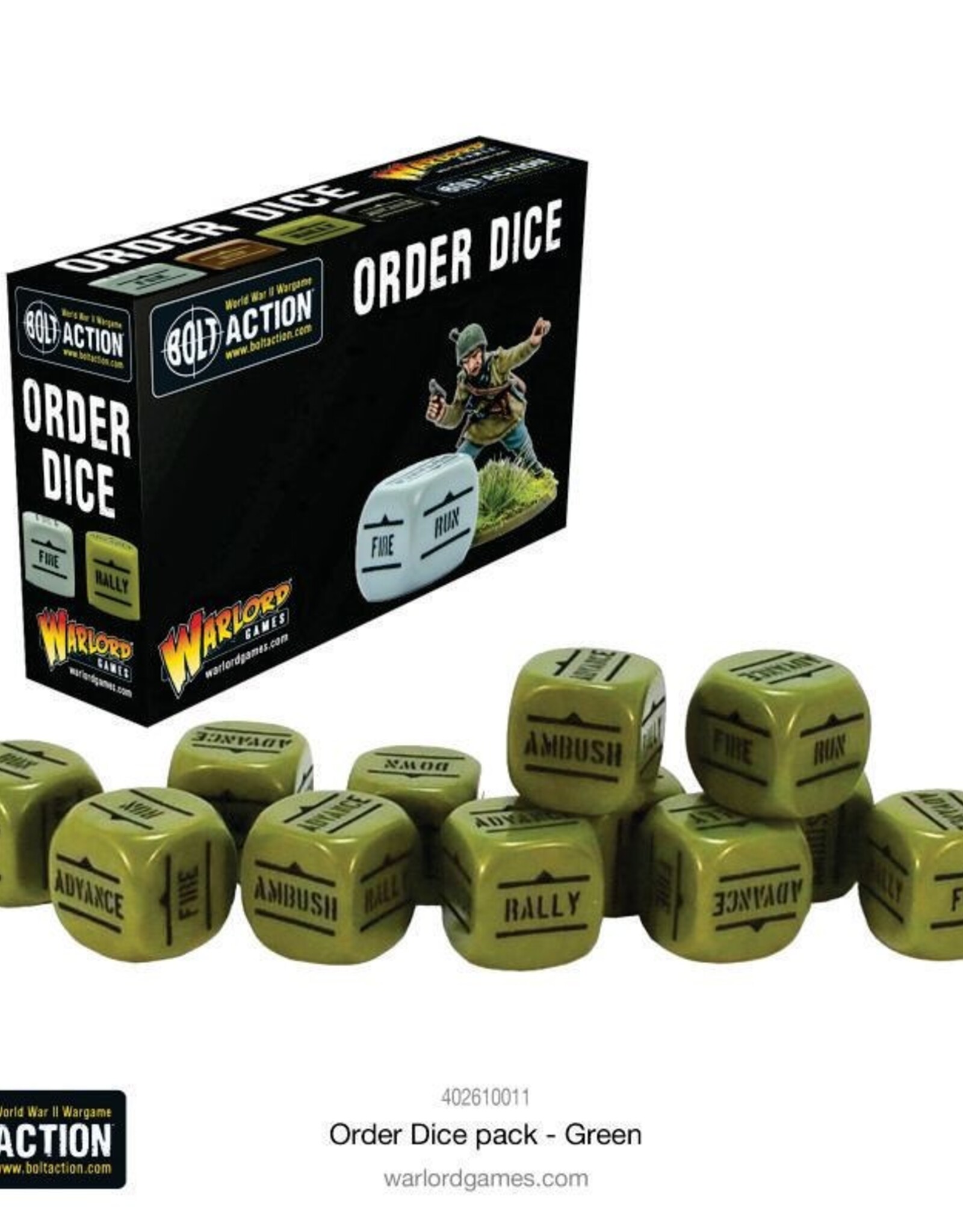 Bolt Action Order Dice Green
