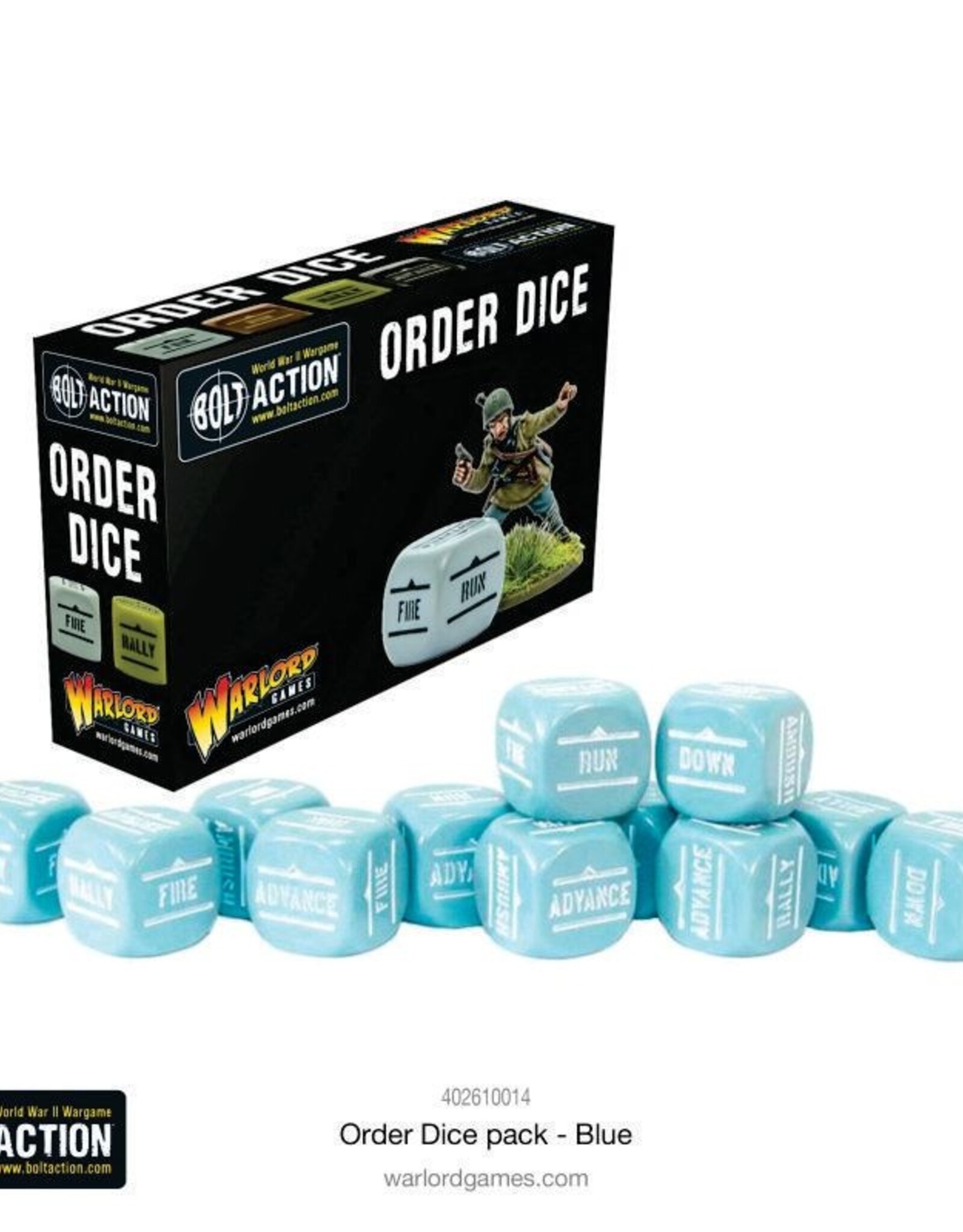 Bolt Action Order Dice Blue