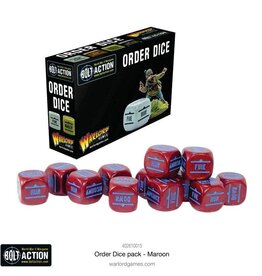 Bolt Action Order Dice Maroon