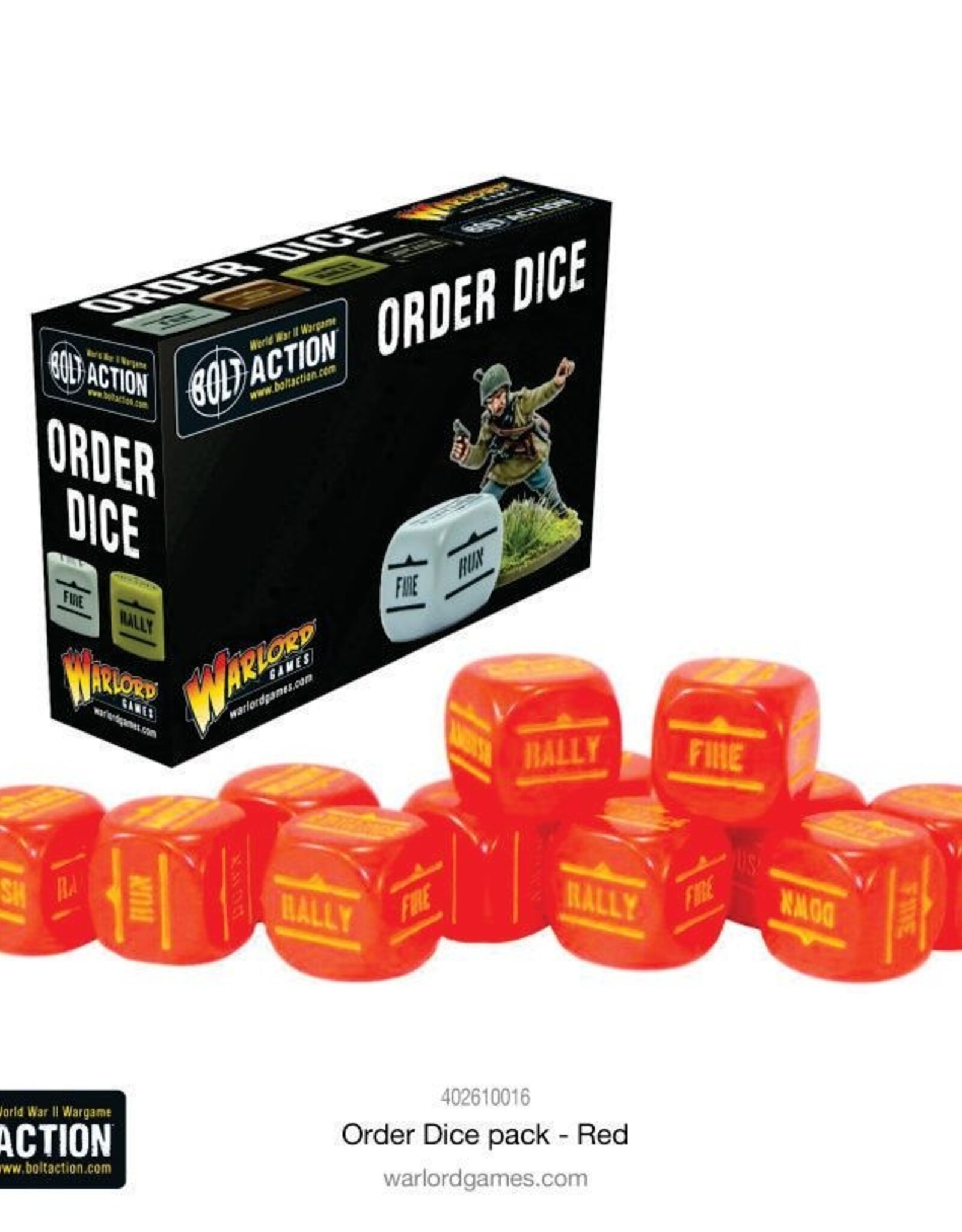 Bolt Action Order Dice Red