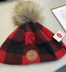 Albert County Plaid Toque Pom Pom S