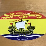Euro Sticker New Brunswick Flag
