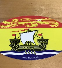 Euro Sticker New Brunswick Flag