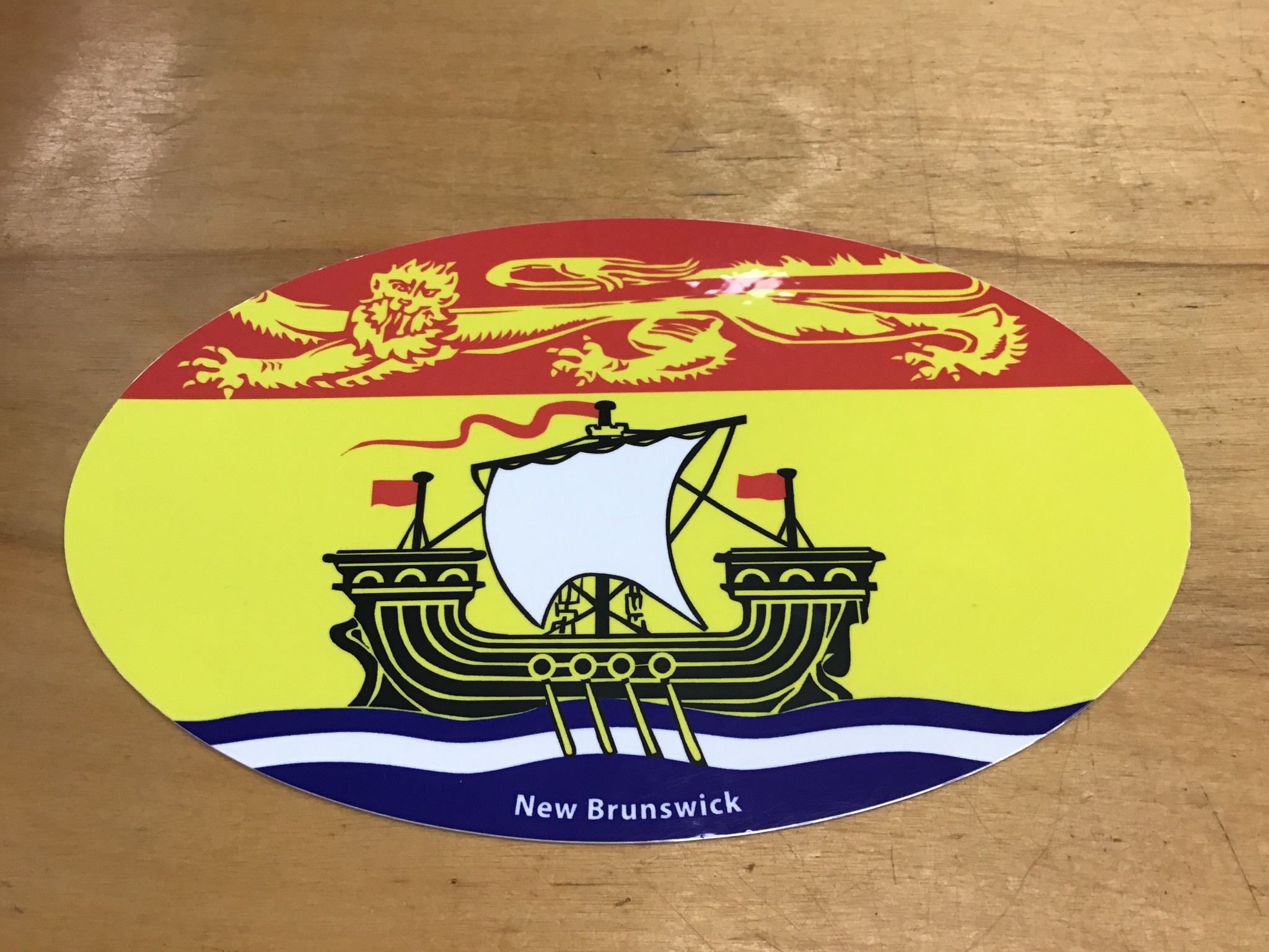 Euro Sticker New Brunswick Flag