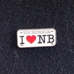 Lapel Pin I Heart NB License Plate