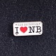 Lapel Pin I Heart NB License Plate
