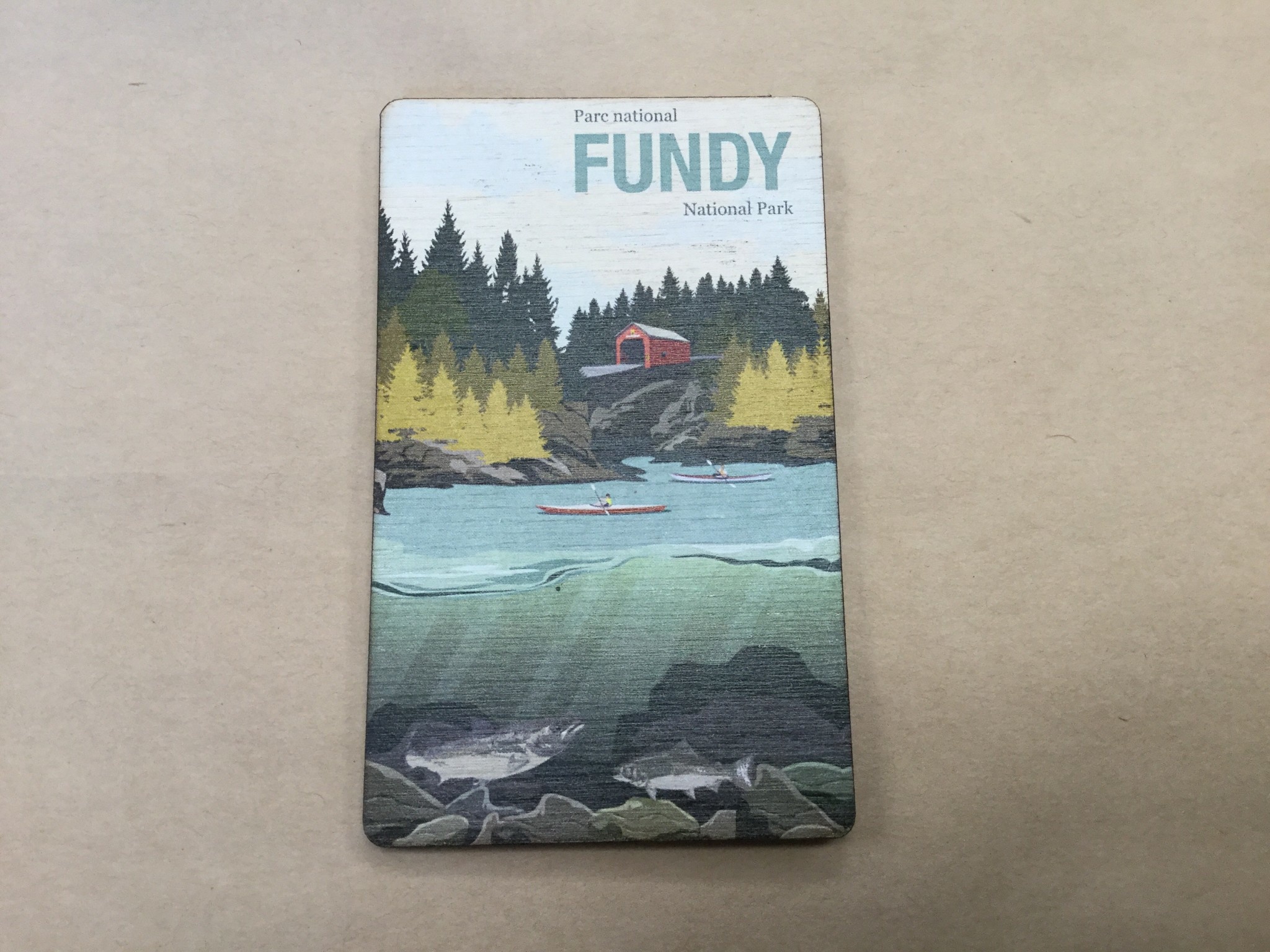 Vintage Fundy Wooden Magnet
