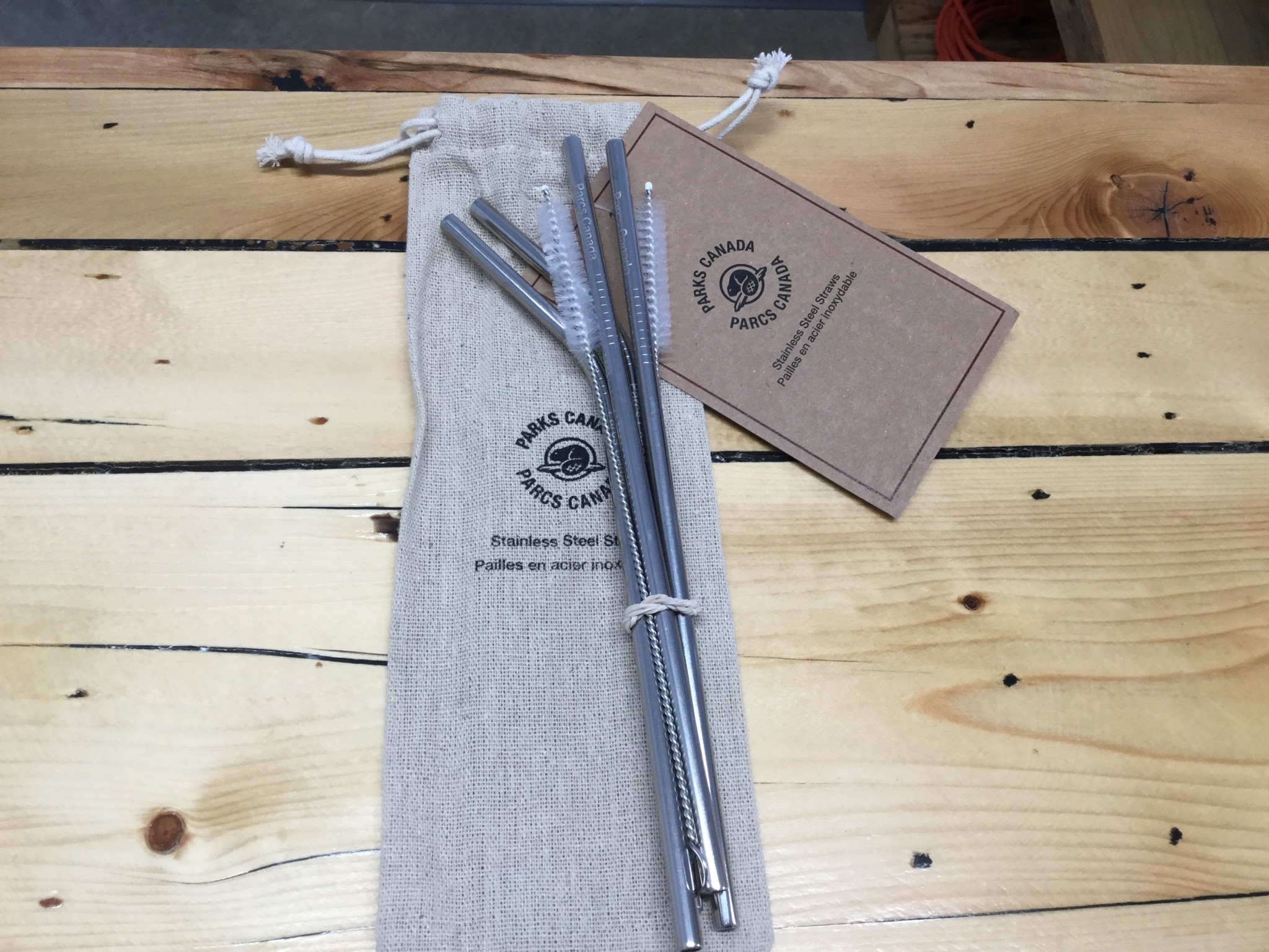 Parks Canada Reusable Stainless Steel Straws