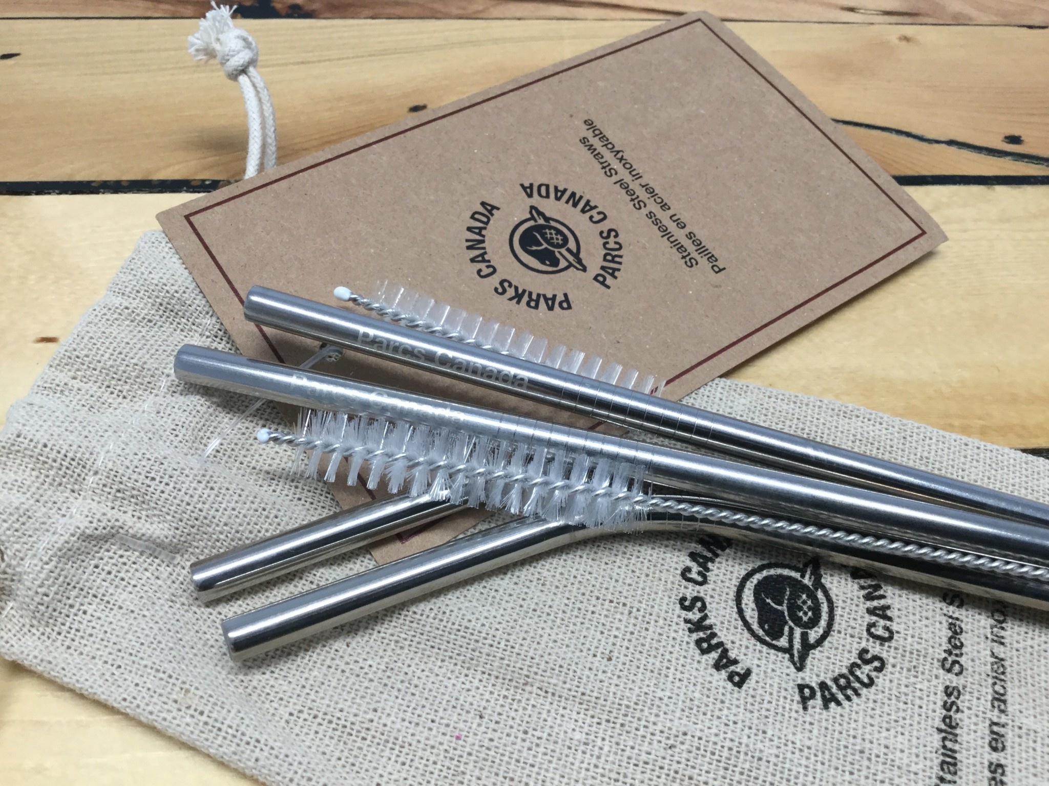 Parks Canada Reusable Stainless Steel Straws