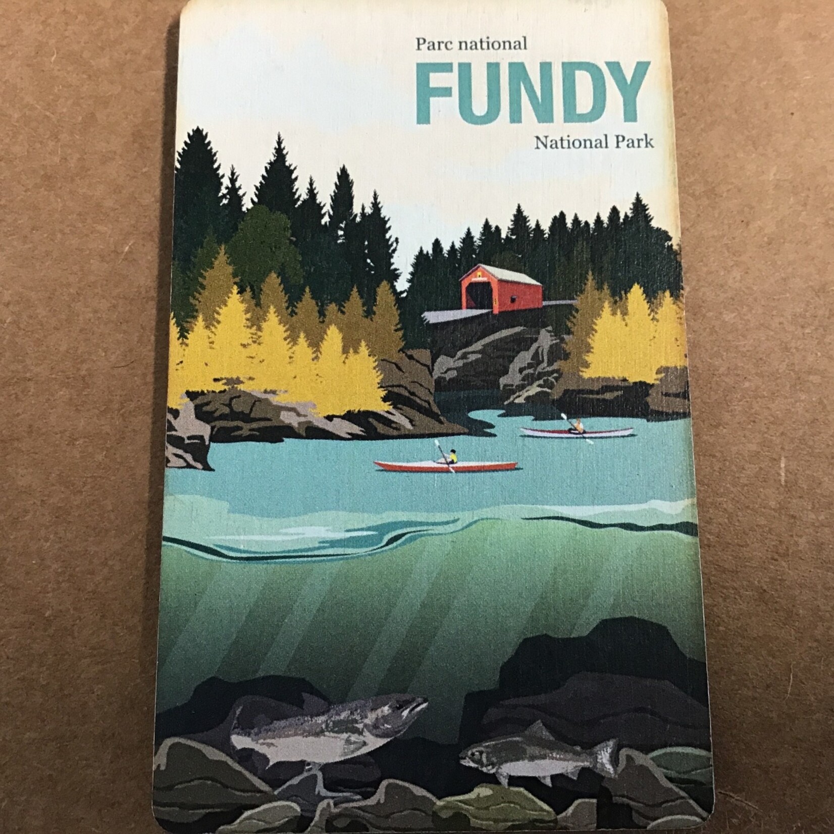 Vintage Fundy Wooden Magnet