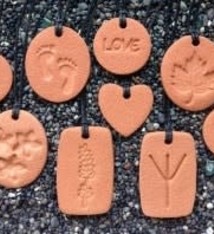 Handmade in Albert County! Terra Cotta Pendants