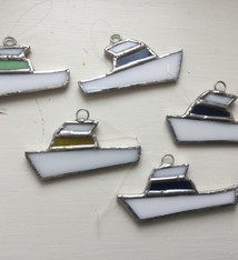 Stained Glass Lobster Boat