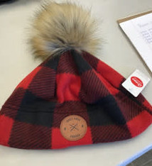 Albert County Plaid Toque Pom Pom Lg