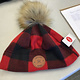 Albert County Plaid Toque Pom Pom Lg