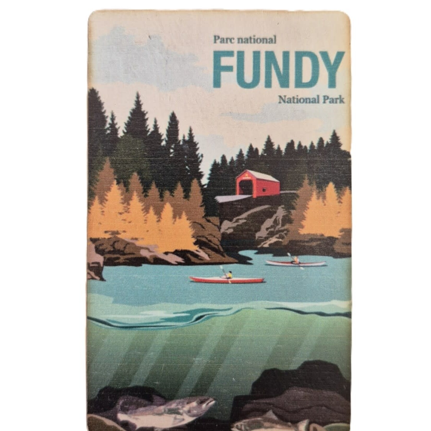Vintage Fundy Wooden Magnet
