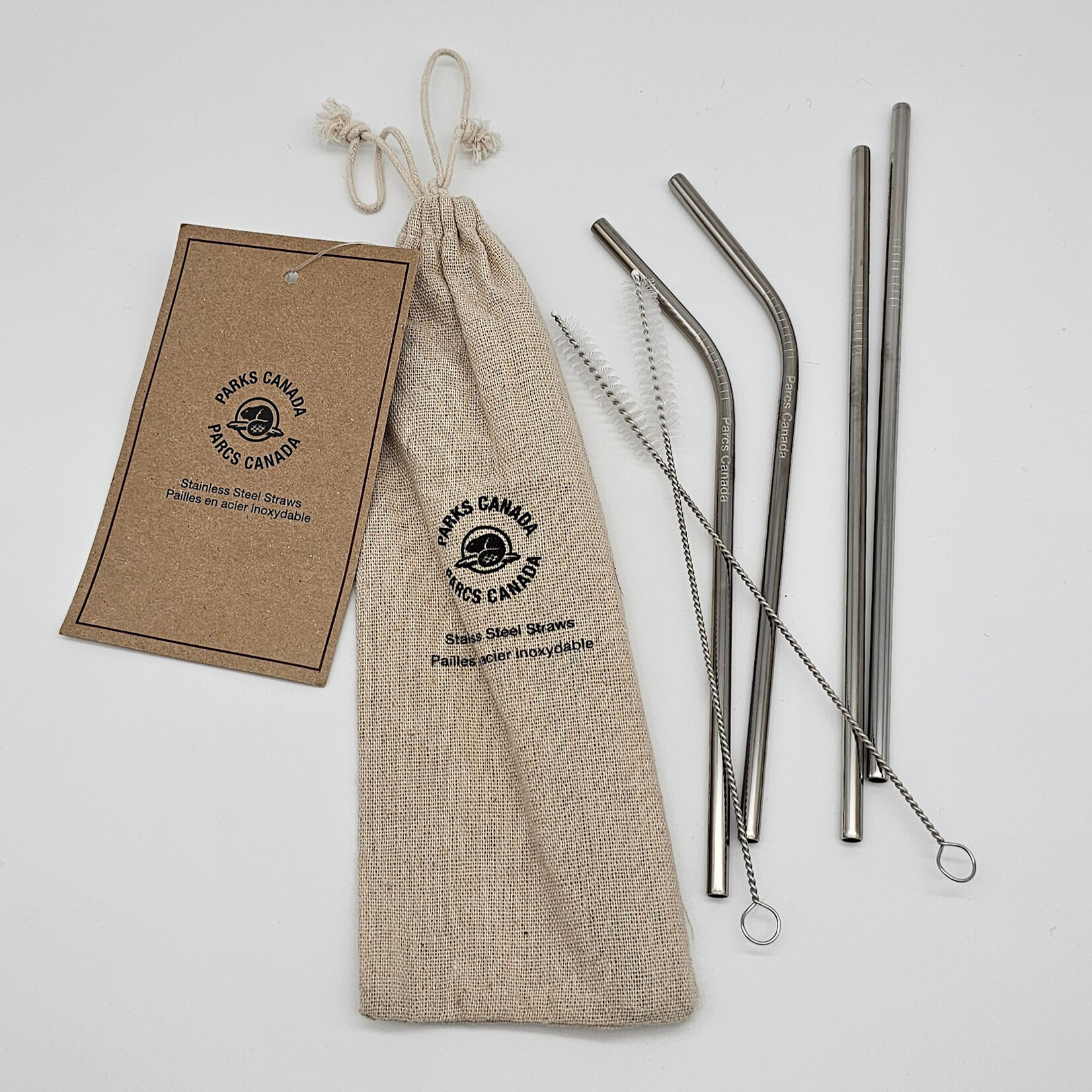 Parks Canada Reusable Stainless Steel Straws