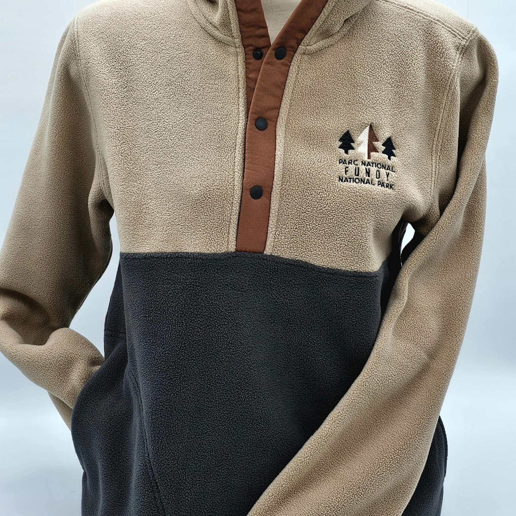 1/4 Button Down Fleece 3 Fir Trees