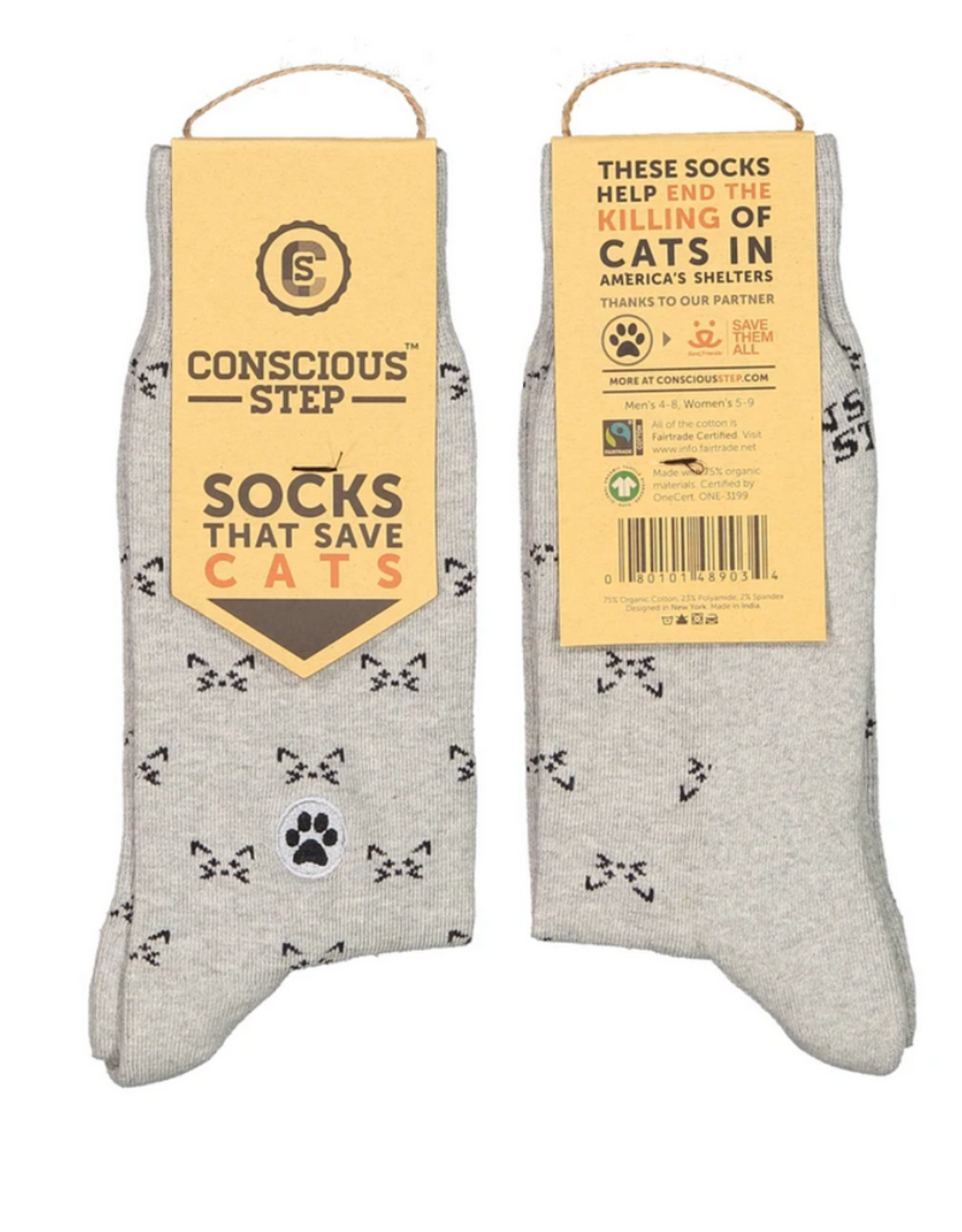 India Socks that Save Cats Grey M - India