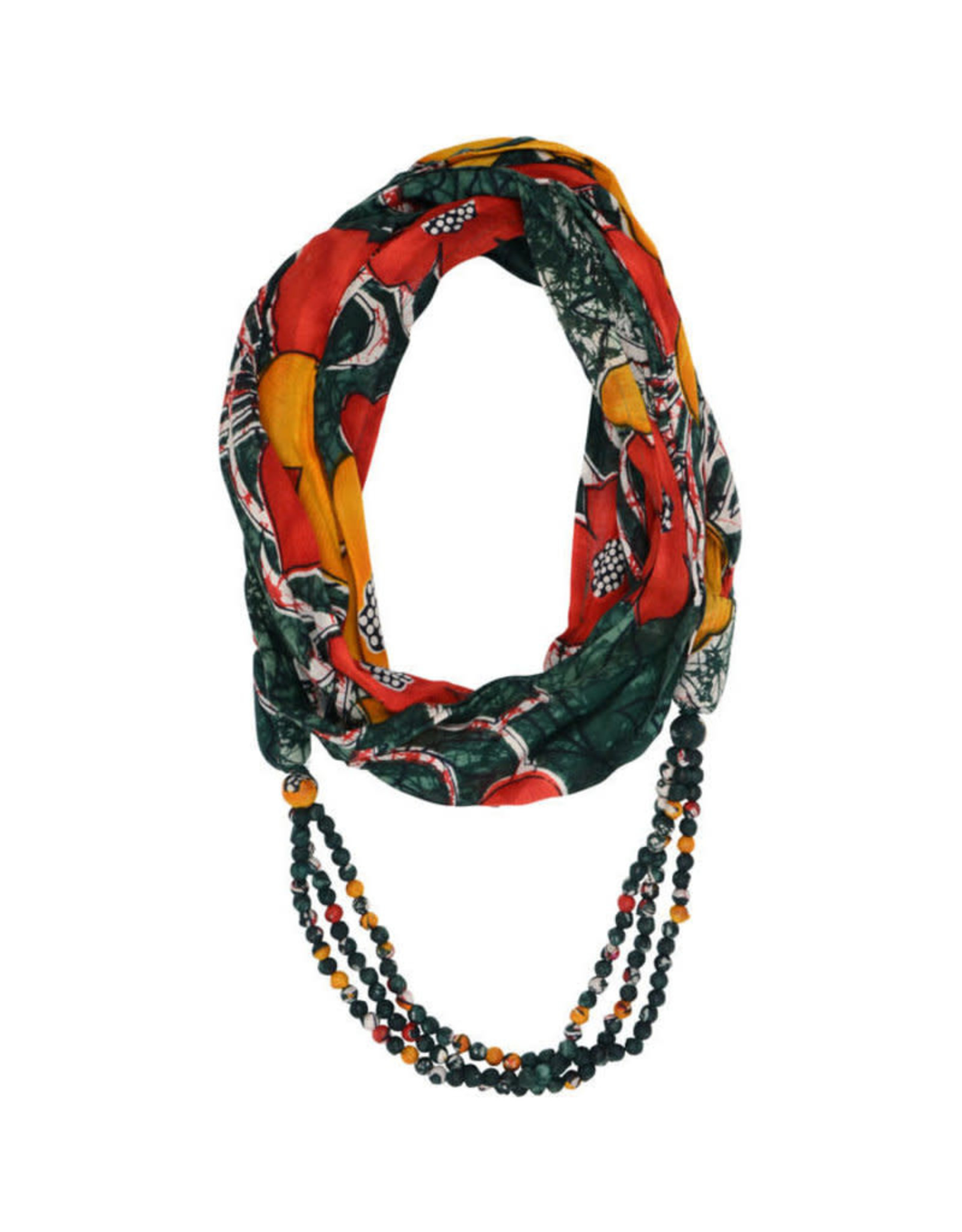 Sacred Mark Sari Wrap Infinity Scarf (assorted colours) - Bangladesh