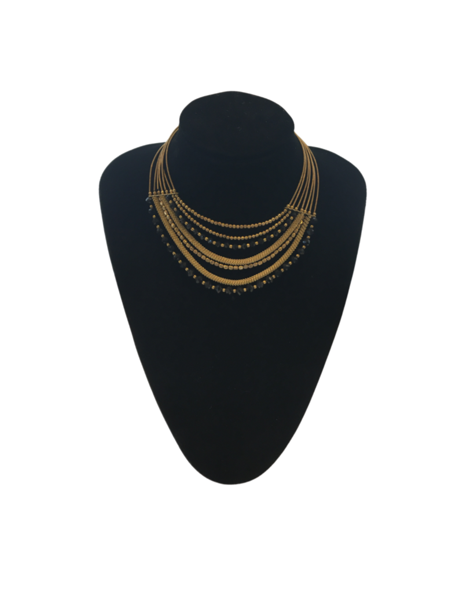 Ten Thousand Villages Gold Beaded Necklace
