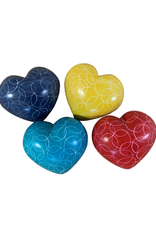 Kenya Paperweight Heart Shaped Kisii Stone - Kenya