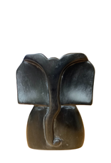 Black Kisii Stone Elephant Sculpture (S) - Kenya