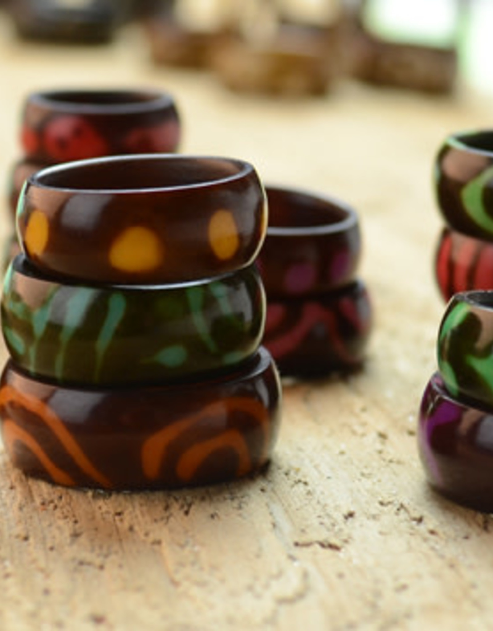 Ecuador Ring  Tagua Band (Assorted Styles/Sizes) - Ecuador